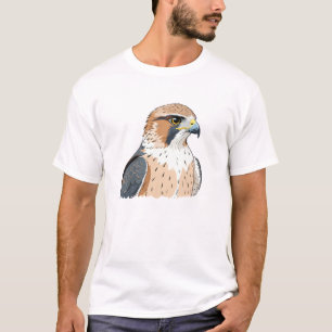 Camiseta Retrato de arte gráfico del vector del Halcón Espí