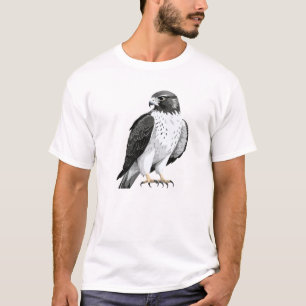 Camiseta Retrato de arte gráfico del vector del Halcón Espí