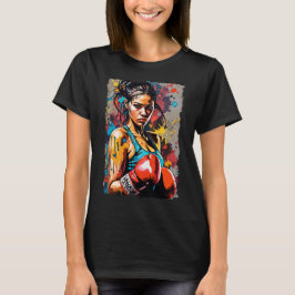 Camiseta Retrato de arte marcial de Chica de boxeo luchador