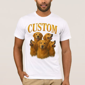 Camiseta Retrato de arte personalizado de Golden Retriever 