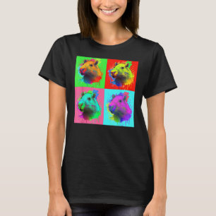 Camiseta Retrato de arte pintado por Capibara Amante del Ca