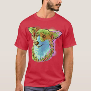 Camiseta Retrato de arte pop colorido Corgi Perro Mamá Madr