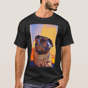 Camiseta Retrato de arte pop de gafas de profesor sustituto