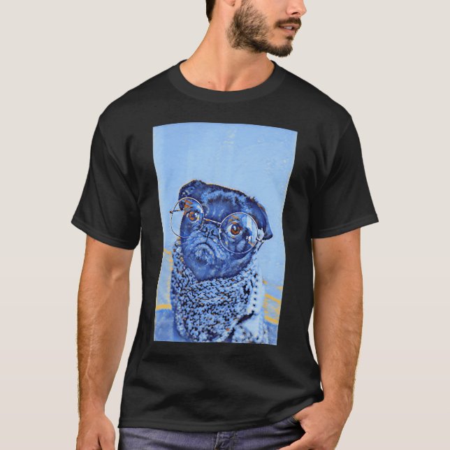 Camiseta Retrato de arte pop de profesora de invierno con g (Anverso)