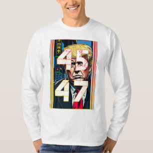 Camiseta Retrato de arte pop de Trump 45