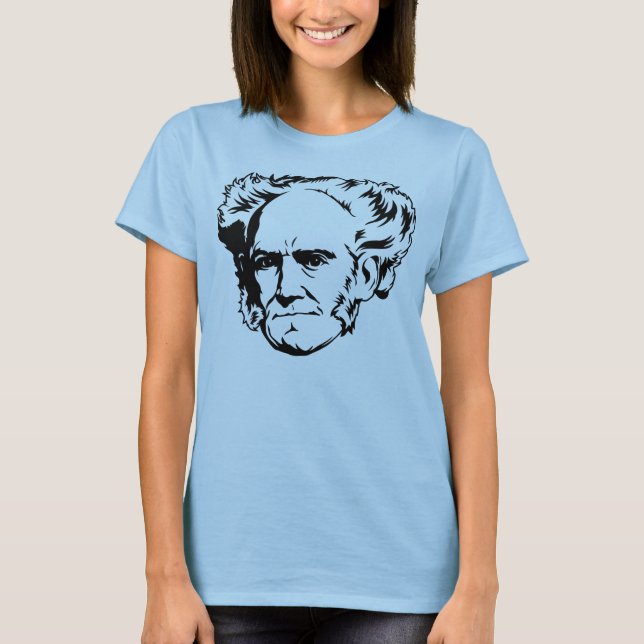 Camiseta Retrato de Arthur Schopenhauer (Anverso)