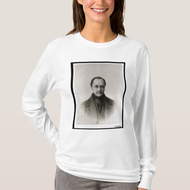 Camiseta Retrato de Auguste Comte, filósofo francés (Anverso)
