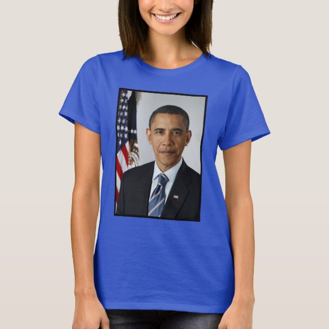 Camiseta Retrato de Barack Obama en la Casa Blanca (Anverso)
