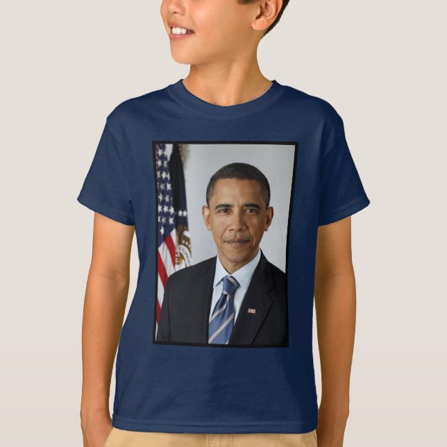 Camiseta Retrato de Barack Obama en la Casa Blanca (Anverso)