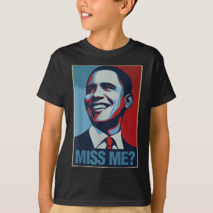 Camiseta Retrato de Barack Obama me extraña cita a demócrat