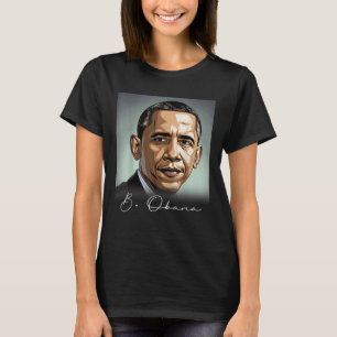 Camiseta Retrato de Barack Obama Presidente Patriótico