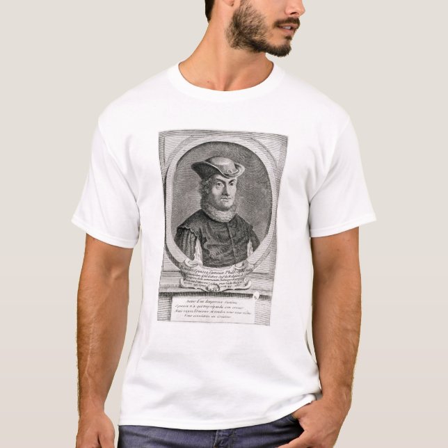 Camiseta Retrato de Baruch o de Benedicto Spinoza (Anverso)