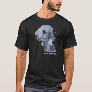 Camiseta Retrato de Bedlington Terrier 4 Mascota Bedlington