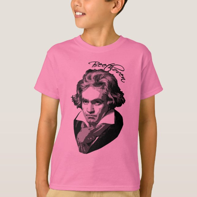 Camiseta Retrato de Beethoven en las camisetas, tazas, (Anverso)