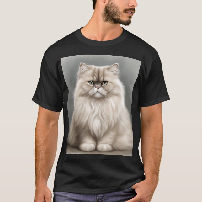 Camiseta Retrato de belleza de gato persa (Anverso)