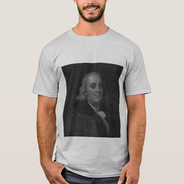 Camiseta Retrato de Benjamin Franklin (Anverso)