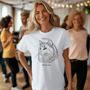 Camiseta Retrato de Birman Cat