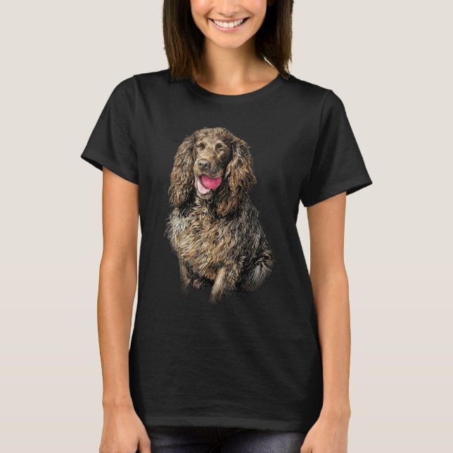 Camiseta Retrato de Boceto Artístico del Boykin Spaniel (Anverso)