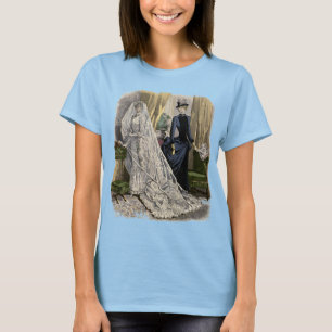 Camiseta Retrato de boda vintage de novia victoriana