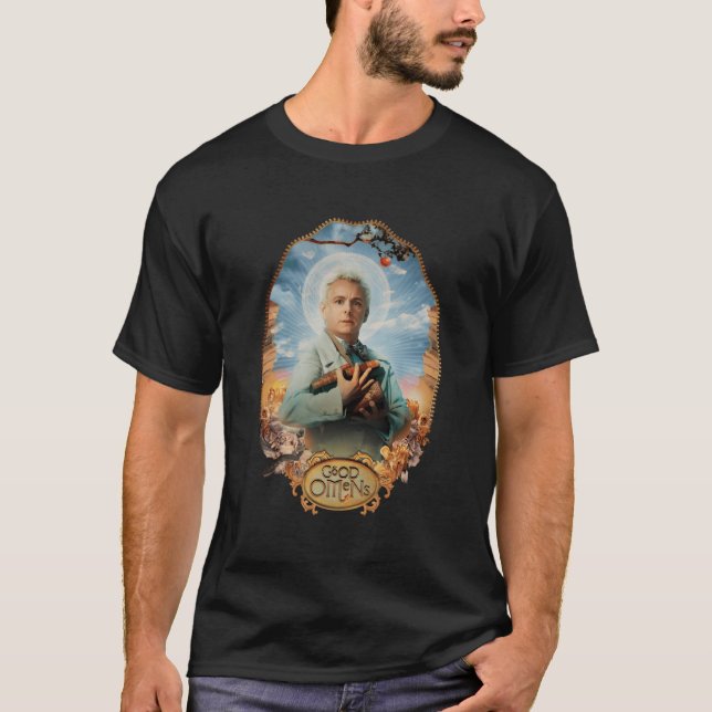 Camiseta Retrato de Buenos Omens -Aziraphale (Anverso)