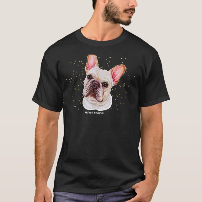 Camiseta Retrato de Bulldog francés 4 Mascota Perdedor de P (Anverso)