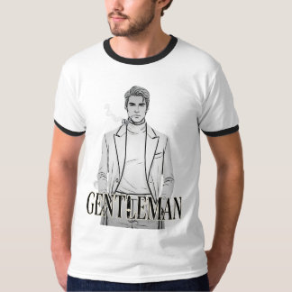 Camiseta Retrato de caballero con pipa