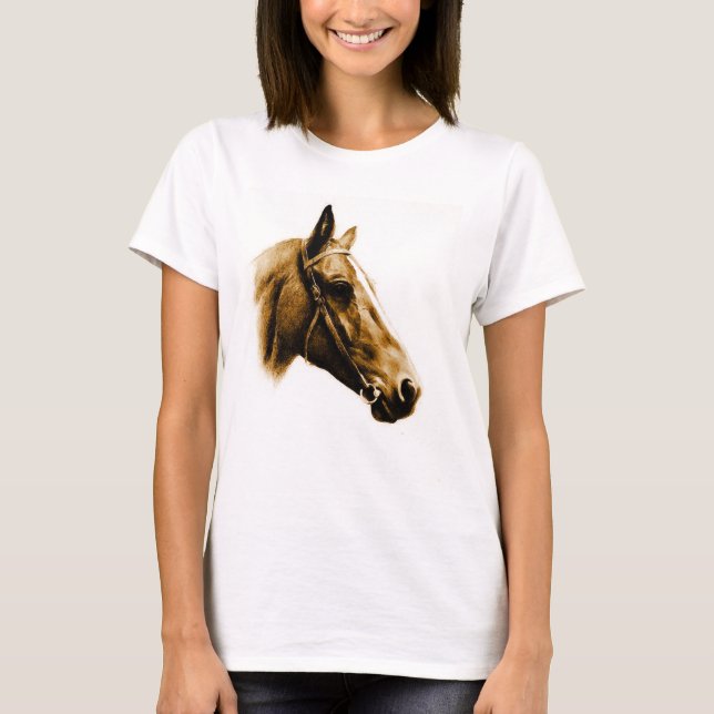 Camiseta Retrato de caballo (Anverso)