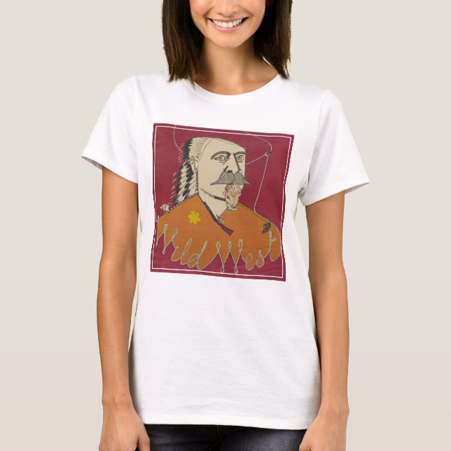 Camiseta Retrato De Cabeza Y Hombros De Búfalo Bill (Anverso)