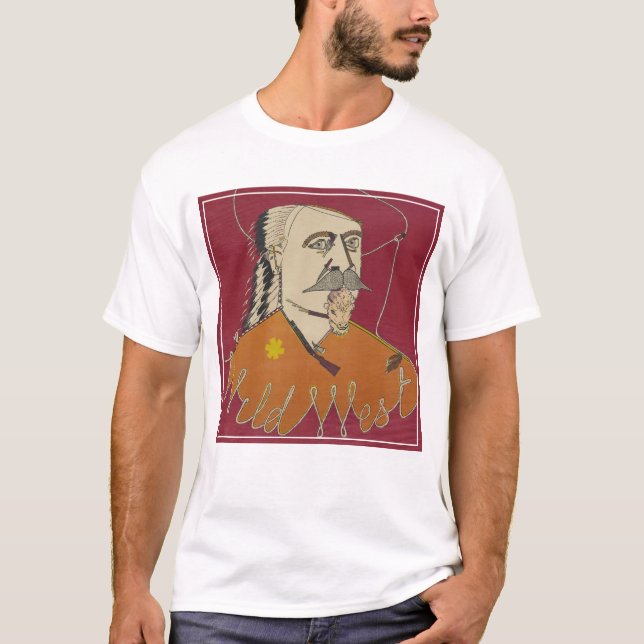 Camiseta Retrato De Cabeza Y Hombros De Búfalo Bill (Anverso)