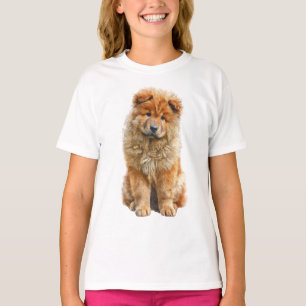Camiseta Retrato de cachorro de Chow Chow dorado esponjoso