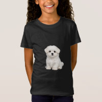 Retrato de cachorro de maltes blanco esponjoso Ama