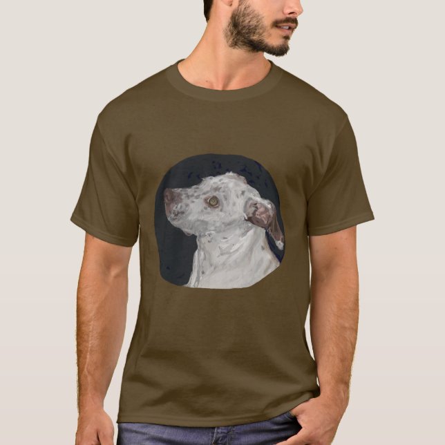 Camiseta Retrato de cachorro Pit bull  (Anverso)
