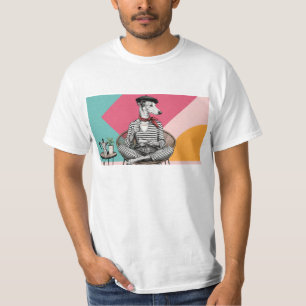 Camiseta Retrato de café Pop Art de galgo gris elegante