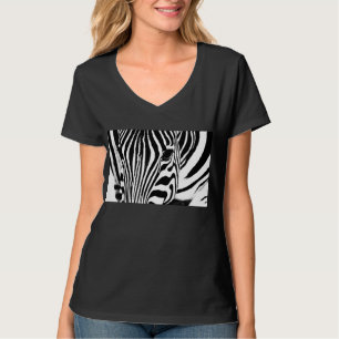 Camiseta Retrato de cebra en blanco y negro