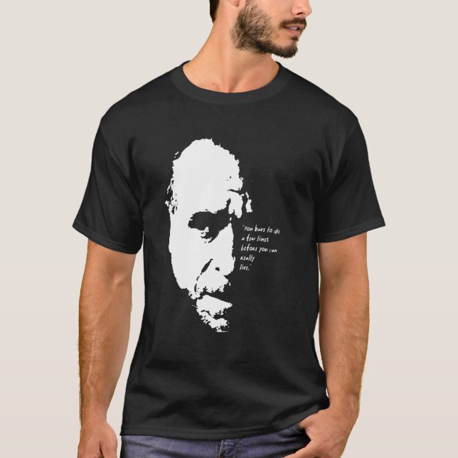 Camiseta Retrato de Charles Bukowski (Anverso)