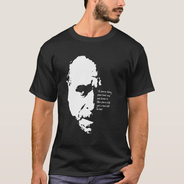 Camiseta Retrato de Charles Bukowski (Anverso)