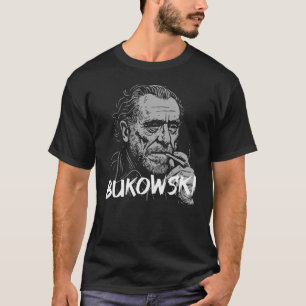 Camiseta Retrato de Charles Bukowski con cigarrillo