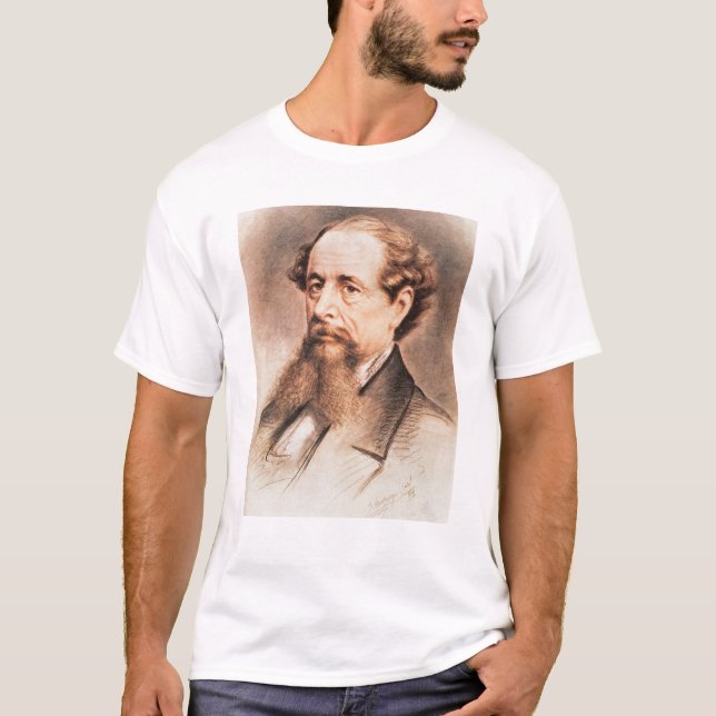 Camiseta Retrato de Charles Dickens, 1869 (Anverso)