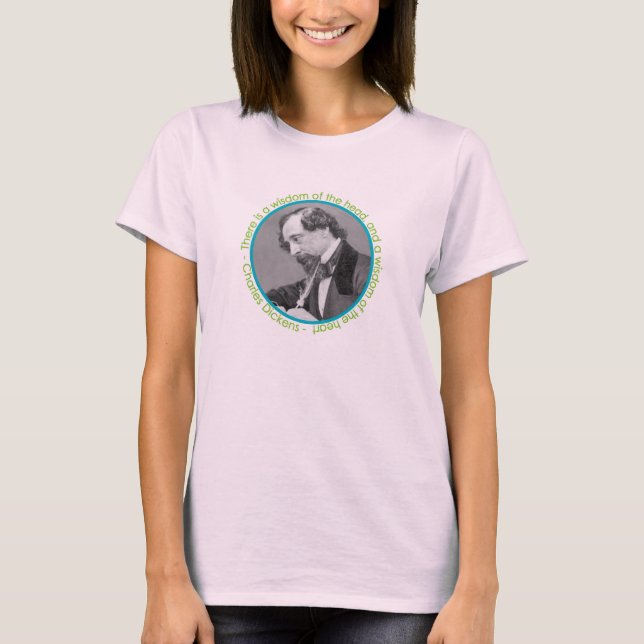 Camiseta Retrato De Charles Dickens Con Cita (Anverso)