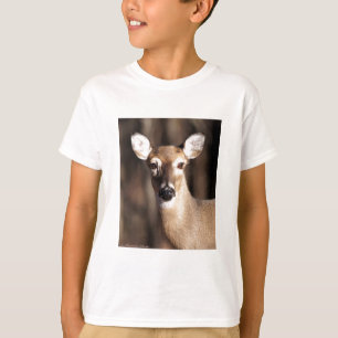 Camiseta Retrato de cierva de cola blanca de fauna silvestr