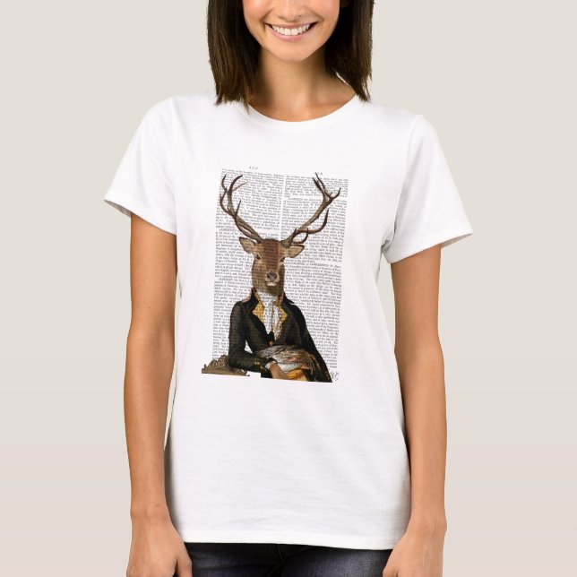 Camiseta Retrato de ciervo (Anverso)