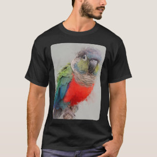 Camiseta Retrato de Conure 15 Pájaro de vida salvaje de lor