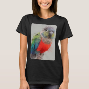 Camiseta Retrato de Conure 15 Pájaro de vida salvaje de lor