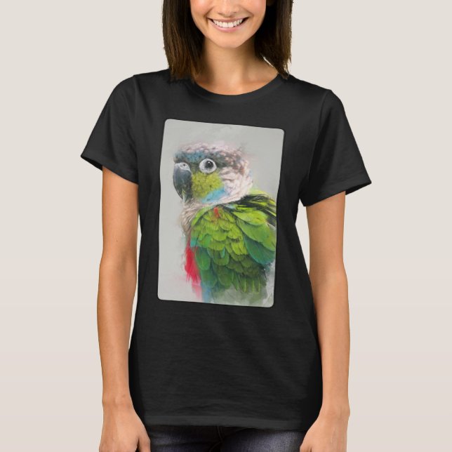 Camiseta Retrato de Conure 16 Vida silvestre de loro de ave (Anverso)