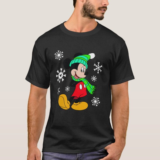 Camiseta Retrato de copos de nieve Disney Mickey Mouse Holi (Anverso)