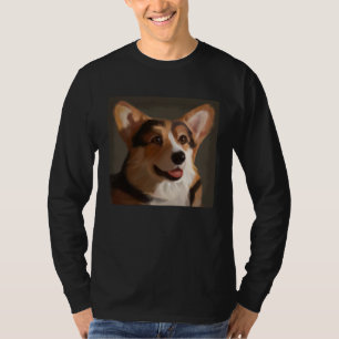 Camiseta Retrato de Corgi Perros del Estado Real Tricolor R