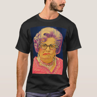 Camiseta retrato de Dame Edna Everage con giro de labios
