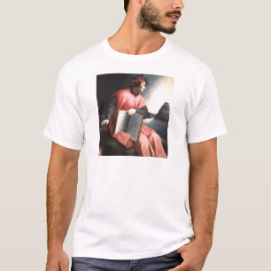 Camiseta Retrato de Dante con "Book The Divine Comedy print