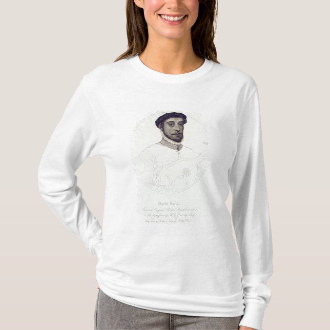 Camiseta Retrato de David Rizio, una original pintada (Anverso)
