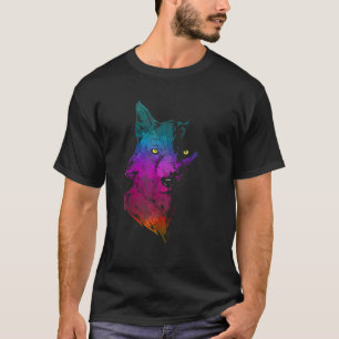 Camiseta Retrato de depredador animal del bosque de vida si